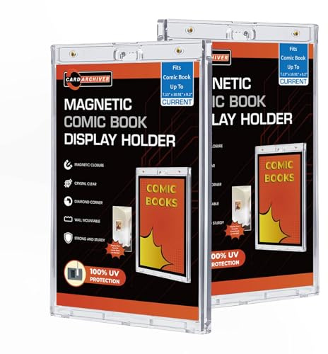 2ct Current Magnetic Display-Cases - Crystal Clear One Touch Comic-Book Holders, UV Protection Slab Protectors, Premium Wall-Mountable Holders