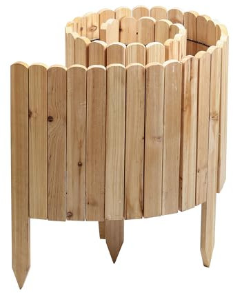 Gartenwelt Riegelsberger Planche à rouler naturelle - Longueur : 203 cm - Hauteur de la clôture : 40 cm - Clôture en bois de sapin