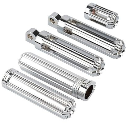 ADBEN Dekoratives Zubehör Motorrad Griff Bar Handgriffe Fußrasten Getriebe Shifter Pegs Nagel Für Harle&y Sportster 883 Touring Dyna Softail Breakout Chopper (Color : Chrome Set D)