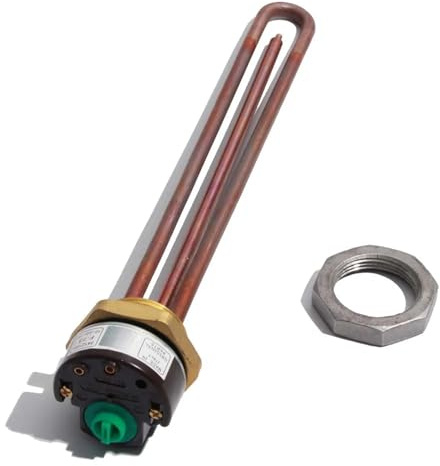 Interruttore di controllo della temperatura del termostato dello scaldabagno elettrico LJXH DN32 1.5KW 2KW 2.5KW (Color : With Nut, Size : 250V_2.5KW U TYPE)