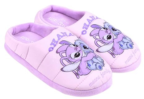 Disney Stitch Zapatillas de Estar por Casa, Pantuflas Suaves, Stitch Zapatillas de Casa Suela Antideslizante, Regalo para Mujer y Adolescentes | Talla EU 38/39