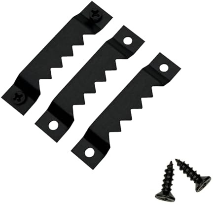 Sawtooth Picture Hangers Metal Photo Frame Hangers( 50 Pack, Black) | Heavy-Duty Picture Hook Hangers with Screws for Home Decoration Hanging Wall Clock Decorative Paintings Artwork