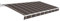 Wasabi – Toldo Exterior Enrollable 4x2,5m Gris y Blanco – Estructura Semicofre de Aluminio - Lona Acrílica Protección Solar UV – Manivela incluida – Regulable en inclinación