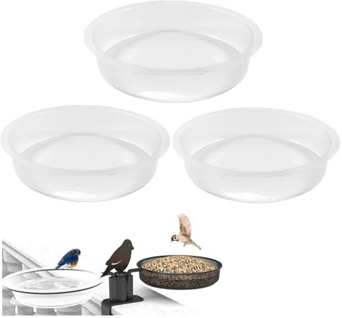 WAXCMXYH Runde Vogelfutterstation für Wildvögel, Futterstation für Wildvögel, Vogeltränke, Garten, Vogelwasserschale, Vogeltränke für Vögel im Freien