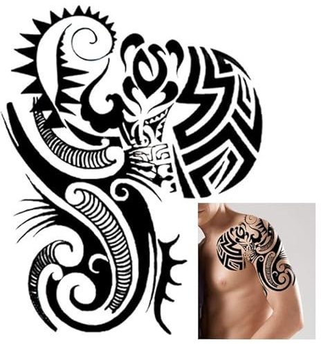 Tatuaje tribal de brazo temporal para hombro izquierdo PC-017