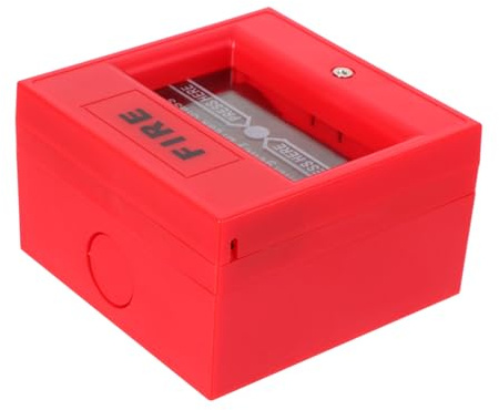 iplusmile Manual Resettable Emergency Alarm Switch Fire Alert Button Red Fire Alarm Call Point Key Reset