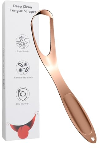 Raschietto per lingua per adulti, raschietto per lingua in acciaio inossidabile | Strumento per la pulizia profonda orale - Eliminatore portatile di forma a forma di raschietto per lingua per la cura