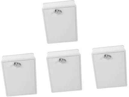 Tofficu 4 Pièces Boîte à Lait Mur Verrouillable Récipient à Lait pour De Porte Monter Petit Travail Armoire Verrouillage Boîte Aux Lettres De Lait Serrure Monté Abdos Blanche
