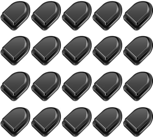 Bessy shop 20Pcs Black Adhesive Hooks - Heavy Duty Sticky Hooks for Cars, Bathrooms & Walls, Multi-Purpose Hangers for Towels, Robes, Hats, Keys & Cables (Self-Adhesive, No Damage)