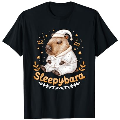 Capybara Official Sleep Pajamas Nightgown Sleepybara Rodents T-Shirt