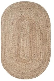 MOHUIED Alfombras Redondas ovaladas de ratán for Sala de Estar y Dormitorio, Estilo japonés, de Paja y Junco, Tejidas a Mano, for decoración del hogar. para Entrada, Puerta y Pasillo(Oval,70x100cm)