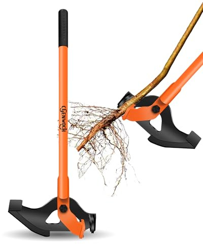 CGENWDCH Small Size Sapling Puller, Heavy-Duty High-Leverage Tree Puller Tool, Fully Uproots Woody Stems ¼ inch - ¾ inches, Suitable for Trees, Shrubs, Vines and Thorns with Large Root Systems