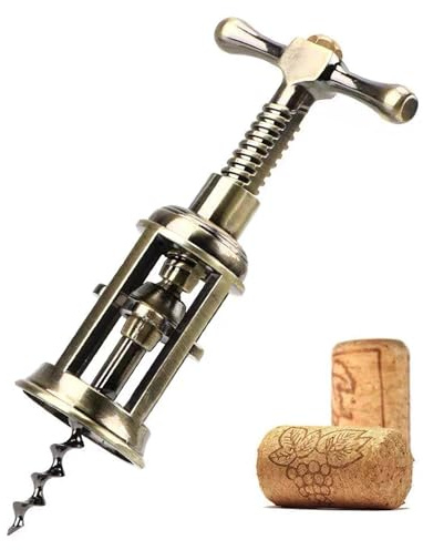 1 stycken Vinöppnare, korkskruv flasköppnare, Zinklegering korkskruv flasköppnare, Bärbar vinöppnare, Manuell Vinflasköppnare, Vintage vinflasköppnare. Lämplig för kök, restauranger, barer, banketter