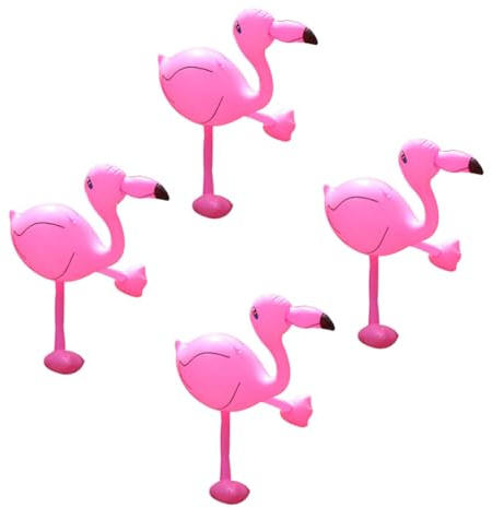 FRCOLOR 4pcs Inflatable Flamingo Toy Pvc Funny Water Toy for Boys and Girls Swimming Pool Beach Celebration Inflatable