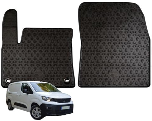 TAPPETI - TAPPETINI IN GOMMA 3D TPE NERI PER PEUGEOT Partner III van dal 2018 ->
