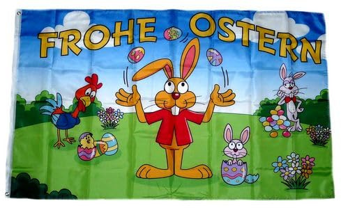 Fahne Flagge Frohe Ostern Eier 90 x 150 cm
