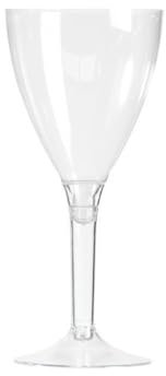 10 Verres à vin pied cristal 160 ml - Blanc - Taille Unique