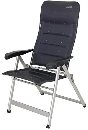 Klappstuhl ANTHRAZIT - KLAPPSESSEL - GEPOLSTERT COMPACT - STABIELO Luxus 4,2 Kilo leicht - ALU-Stuhl - 140 Kilo belastbar - VERTRIEB Holly® Produkte STABIELO -