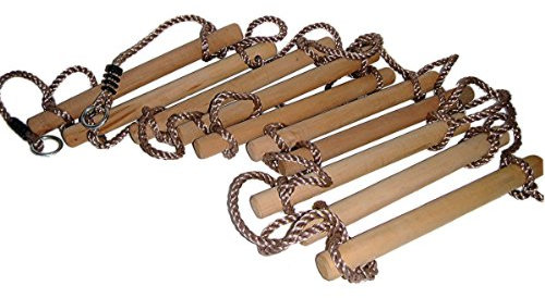 Spielgerüst- Strickleiter mit 10 Sprossen, Länge 3,50 m