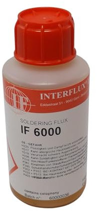 Interflux Flussmittel 6000 kolophoniumbasiert und halogenfrei, 100 ml Flasche, IF6000-001