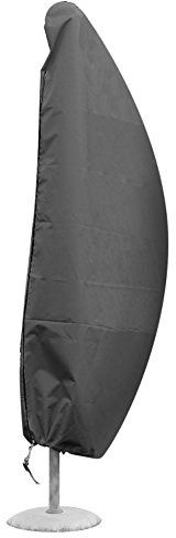 GREEN CLUB Housse de Protection pour Parasol déporté Haute qualité Polyester H 185 cm x diam 40 cm Couleur Anthracite