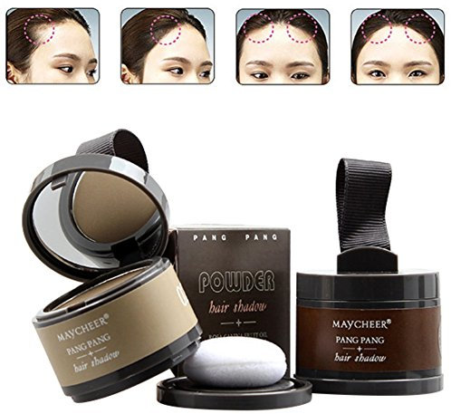 Hanyia Hairline powder Hair Line Modified Shadow Powder Hair Color with Mirror & Puff Hairline Contour Concealer Bronzer Highlighter 1 Bottle