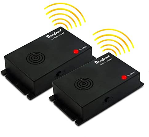 [2 Set] Genieforce® Marder Combat+ Marderschutz Batteriebetrieben, Marderschreck Ultraschallgerät, Marderabwehr, mobiler Schutz für Auto, Haus, Garten – GF-SK-2R