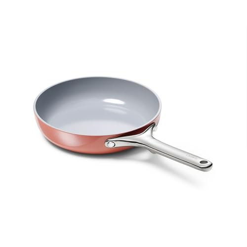 Caraway Nonstick Ceramic Mini Fry Pan (1.05 qt, 8) - Non Toxic, PTFE & PFOA Free - Oven Safe & Compatible with All Stovetops (Gas, Electric & Induction) - Perracotta