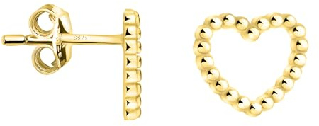 SOFIA MILANI - Damen Ohrringe 925 Silber - vergoldet/golden - Herz Ohrstecker - E2393