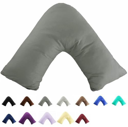 TAOSON Cozy Luxury Soft Solid Envelope Style V Shaped/Tri/Boomerang Standard Pillow Case Pillowcase, Velvet Pillow Cover, Pillow Protector Cushion Cover Only Cover No Insert Navy Blue