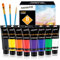 ARTKUNST Acrylic Paint Set 8 Colors (4 oz / 120ml Each) with 3 Paint Brushs, Non Toxic, Non Fading, Waterproof, Acrylic Paint Kit for DIY Projects on Wood, Fabric, Crafts, Canvas, Leather&Stone