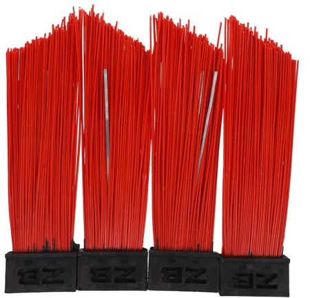 SOLUSTRE 4pcs Heavy-duty Sanitation Brush Head for Outdoor Brooms Cleaning Broom Attachment for Garden Sweeper