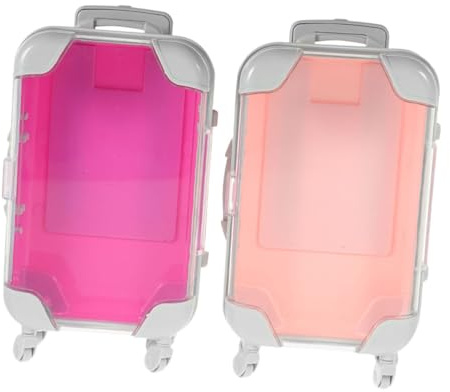 Homoyoyo 2pezzi Scatola Porta Trucchi Organizer Valigetta Portatrucco Piccola per Ciglia Finte e Pennelli da Trucco Custodia da Viaggio Leggera Scomparti Regolabili Organizer per Cosmetici
