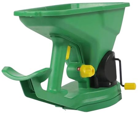 BESPORTBLE Épandeur Semences Portatif Manuel à Manivelle Outil Jardinage Plastique Léger Distribution Réglable pour Pelouse Et Compost Facile à Transporter Et Utiliser