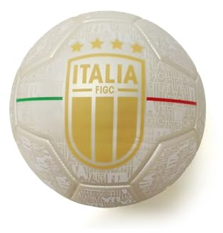ITALIA FIGC Pallone da Calcio Ufficiale – Misura 2 – Bianco - Palla Piccola per Divertimento e Allenamento – Licenza Originale