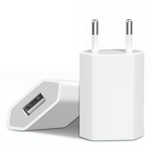 Caricatore USB rapido 5 V 1 A con connettore caricatore USB compatibile con iPhone Samsung Huawei Xiaomi Tablet e dispositivi elettronici Adattatore di alimentazione con presa elettrica