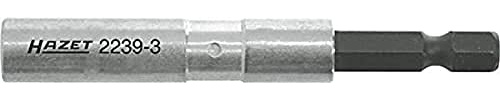 HAZET Adapter 2239-3, 1/4 Zoll (6,3 mm) Sechskant, Edelstahlhülse | Antrieb 1/4 Zoll (6,3 mm) Sechskant massiv, Abtrieb 1/4 Zoll (6,3 mm) Sechskant hohl, Chrom-Vanadium, DIN 7427-B, ISO 1173