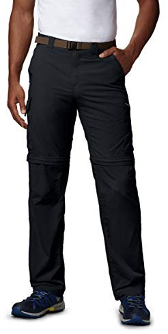 Columbia Mens Silver Ridge Convertible Pant, Black, 42 x 34