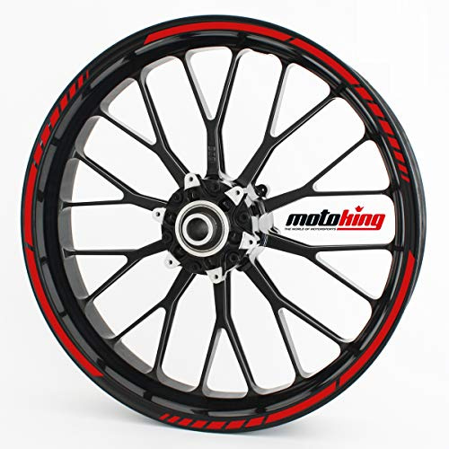 Felgenrandaufkleber GP im GP-Design passend für 14 Zoll Felgen für Motorrad, Auto & mehr - Rot matt