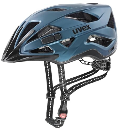 uvex city active - sicherer City-Helm für Damen und Herren - inkl. LED-Licht - individuelle Größenanpassung - underwater matt - 56-60 cm