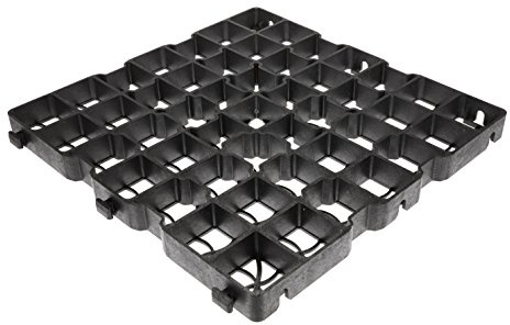 LANDGRID 2,5m² 40LG Schwarz Rasengitter Paddockplatten 50x50x4 cm Paddockplatte Rasengitterplatten