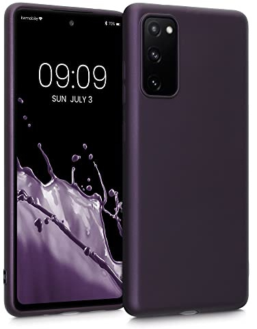 kwmobile Handyhülle für Samsung Galaxy S20 FE Hülle - Silikon Case metallisch schimmernd - Schutzhülle Cover - Metallic Brombeere