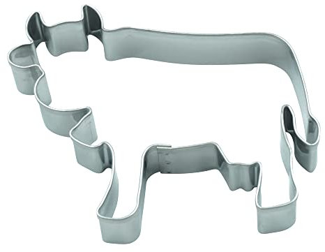 BekkiB - Molde para galletas vaca - aprox. 7 cm, cortador de galletas de acero inoxidable, apto para lavavajillas - 98