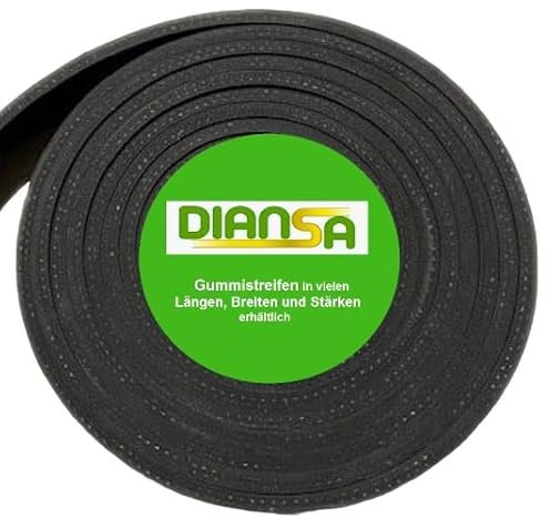 Gummistreifen bis 10m Länge in 10mm dick und 8 verschiedenen Breiten mit Gewebeeinlage Hartgummi Vollgummi Gummiauflage Bodenbelag Gummi-Platte-Matte Schürfleiste (Länge: 10m, 40mm (4cm))