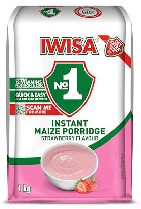 Iwisa Instant Maize Porridge Strawberry Flavour 1kg