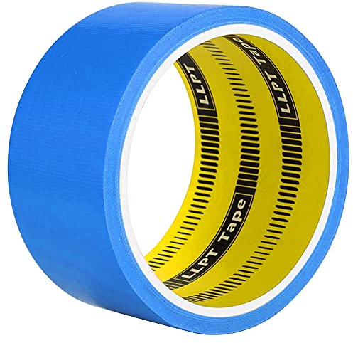 LLPT Cinta Adhesiva Azul 5cm x 9m x 11mil General Cinta de Tela | Adhesivo Fuerte para Cajas Envíos Manualidades de Bricolaje Decoración Interior y Exterior