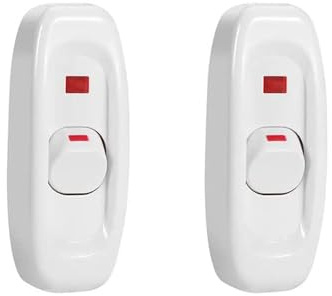 Line Kippschalter, Schalter/sftlite Lichtschalter 250 V 10 A Line Power Kippschalter Mittelschalter 2 A weiß 2 Stück