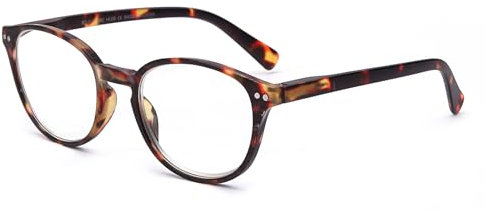 OKH Blue Light Blocking Glasses for Women Men Computer Gaming Eyewear Anti Glare Anti Eye Strain Reduce Headaches Eyeglasses with Spring Hinges (Tortoise Round)