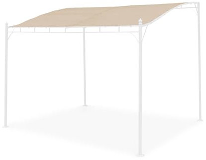 sweeek - Toile de Toit Beige pour tonnelle 3x2.5m Brestum - Toile de Rechange pergola. Toile de Remplacement