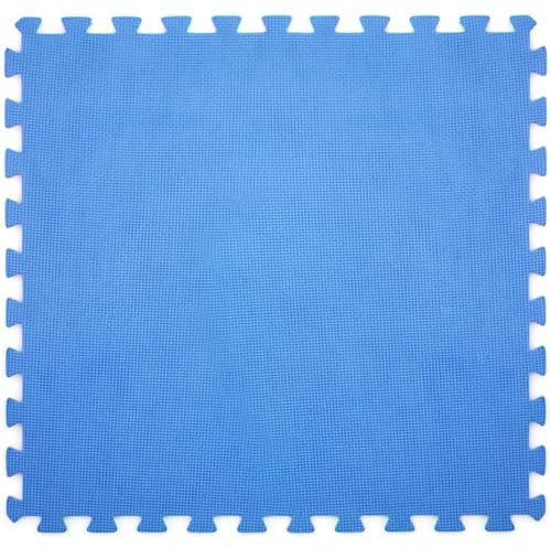 Tappeto Tappetino Puzzle Morbido per Piscina 60x60x0,8cm Antiscivolo 6PZ Blu